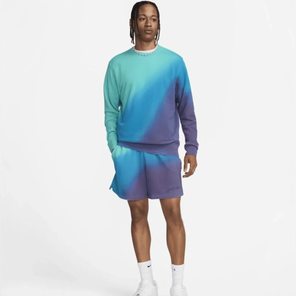 Nike Gradient Blue and Purple Men's Sweatshirt